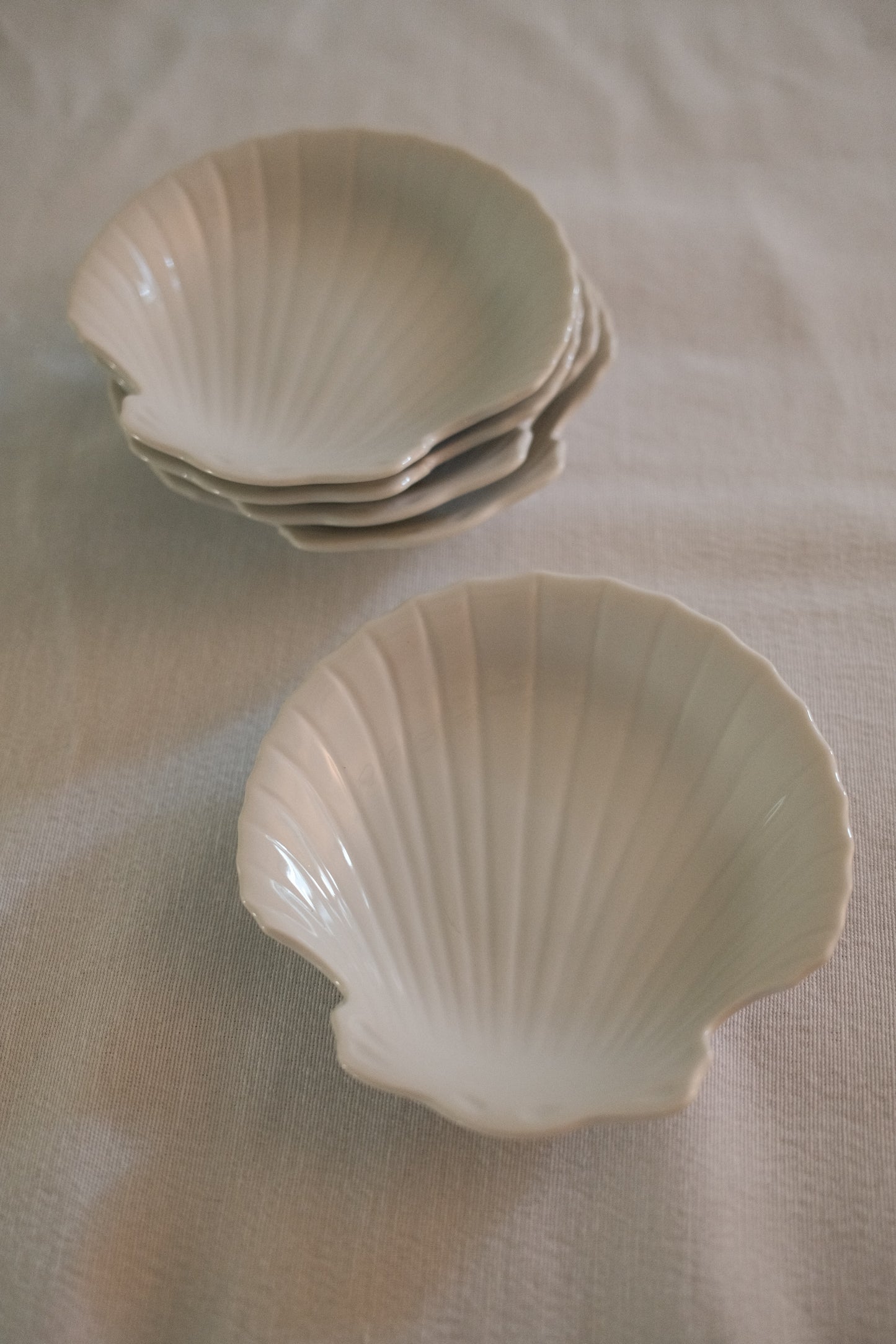 Vintage Shell Plates (Set of 5)