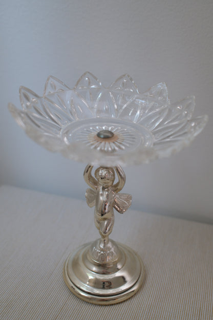 Vintage Cherub Compote Bowl