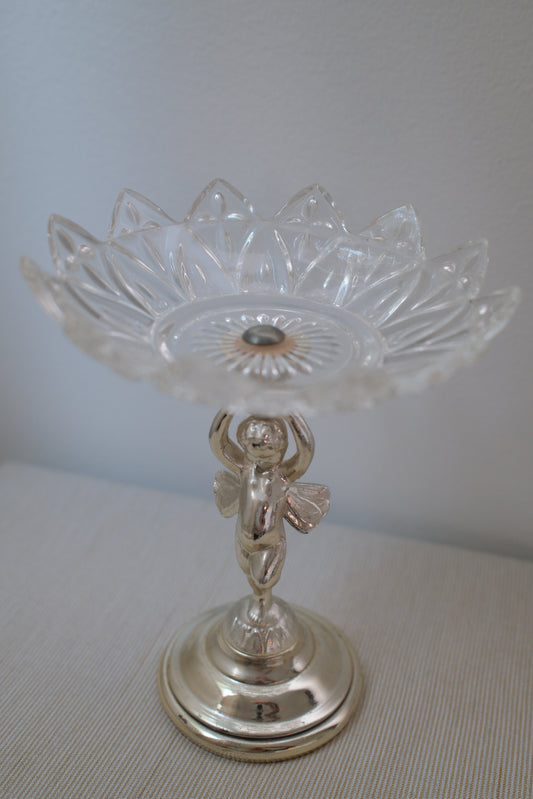 Vintage Cherub Compote Bowl