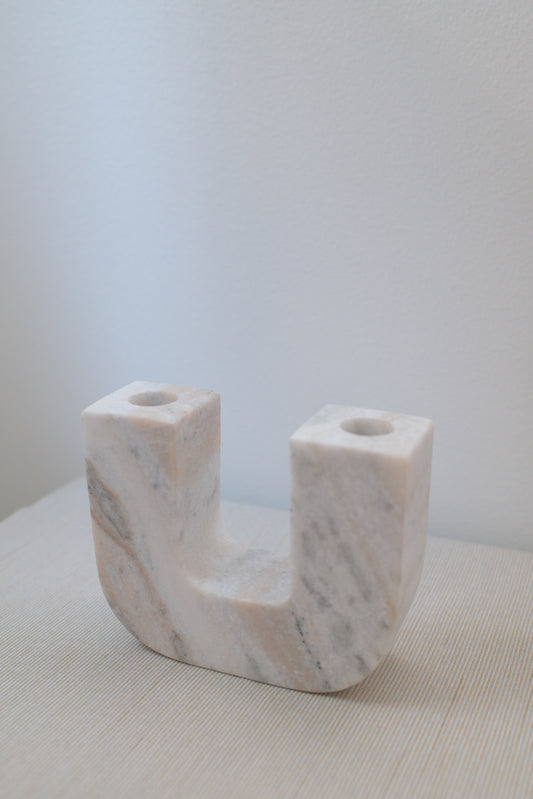 Vintage Marble Double Candle Holder