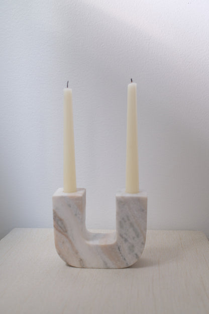 Vintage Marble Double Candle Holder