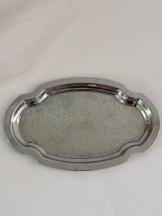 Vintage Silver-Plated Oval Tray